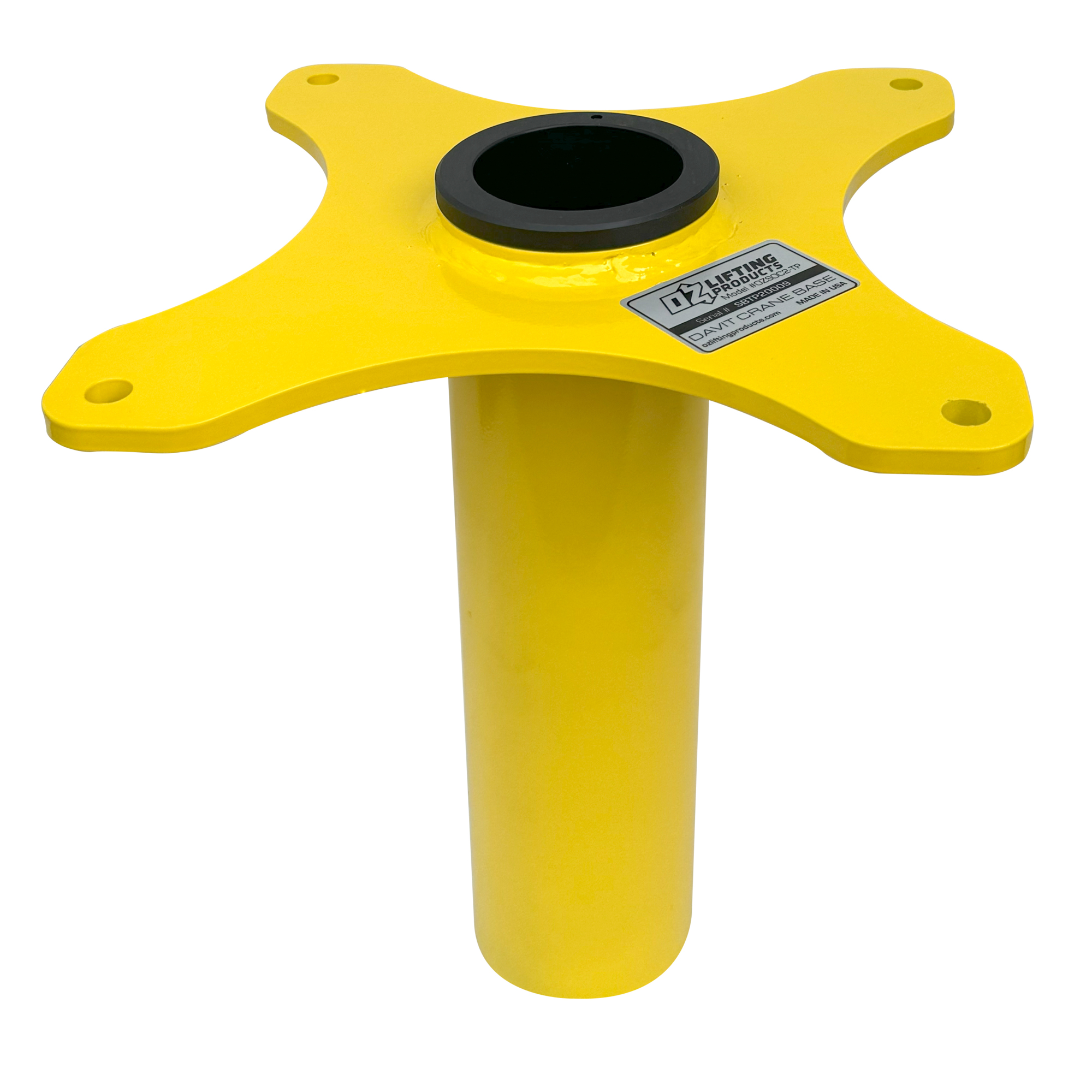 OZ Lifting Products Socket Base for OZ Tele-Pro Series Davit Cranes, Model# OZSOC2-TP